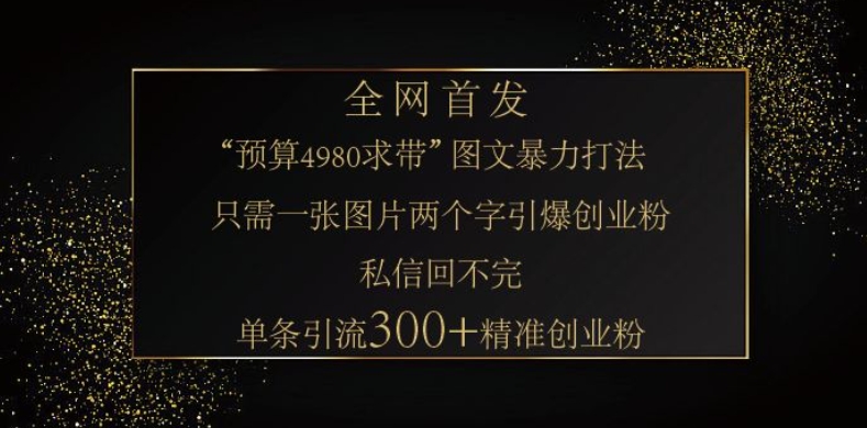 小红书神奇图片引流法，只需一张图，就能单条笔记凭借此方法，轻松引流 300 + 精准创业粉-网赚项目平台