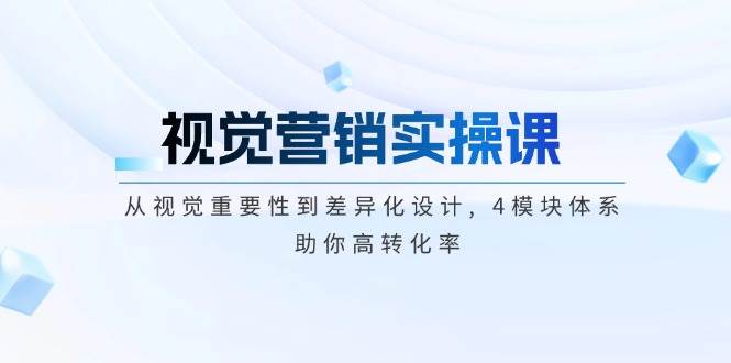 视觉营销实操课, 从视觉重要性到差异化设计, 4模块体系, 助你高转化率-网赚项目平台