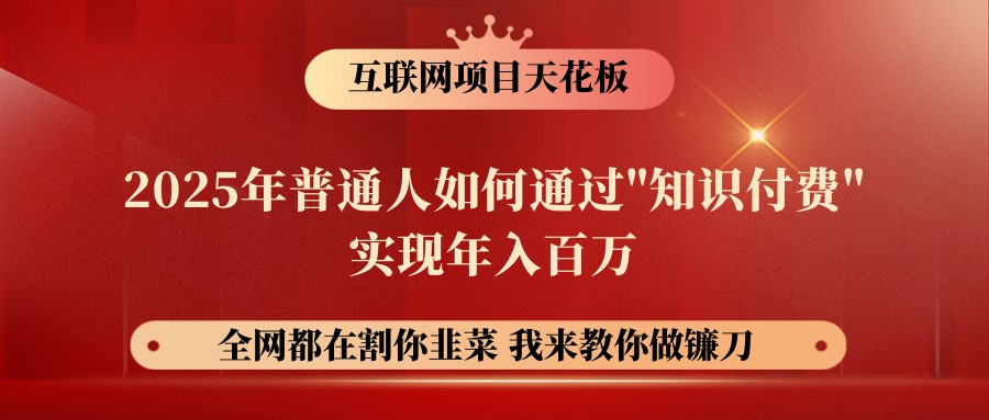 网创项目终点站-镰刀训练营超级IP合伙人，25年普通人如何通过“知识付费”年入百万-网赚项目平台