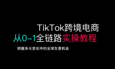 TikTok跨境电商从0-1全链路全方位实操教程，把握多元变化中的全球生意机会-网赚项目平台