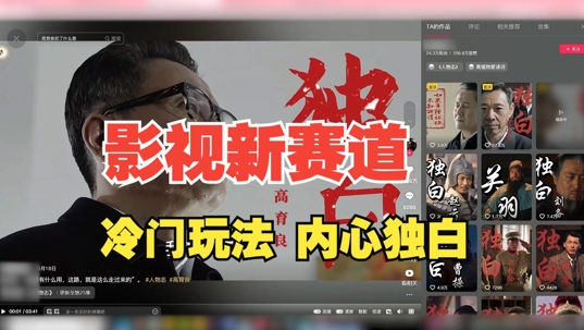 最新影视解说玩法，人物独白，30天涨粉24万+，全流程拆解【揭秘】-网赚项目平台