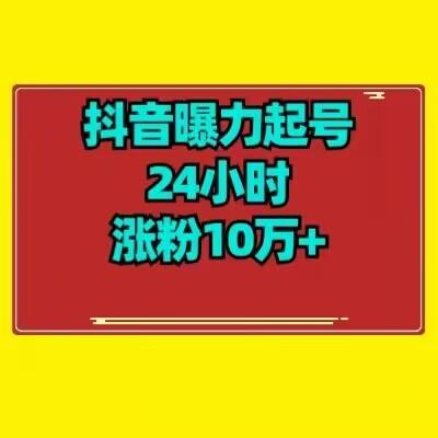 抖音曝力起号24小时涨粉10万+教程拆解-网赚项目平台