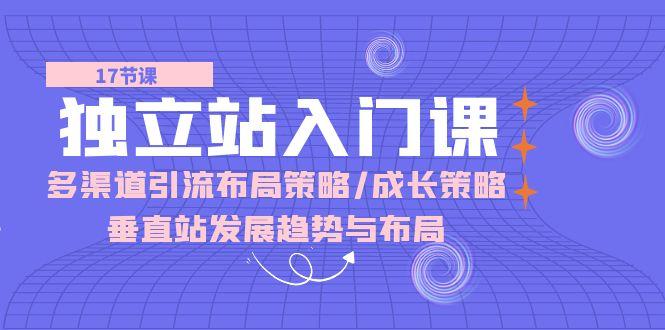 独立站 入门课：多渠道 引流布局策略/成长策略/垂直站发展趋势与布局-网赚项目平台