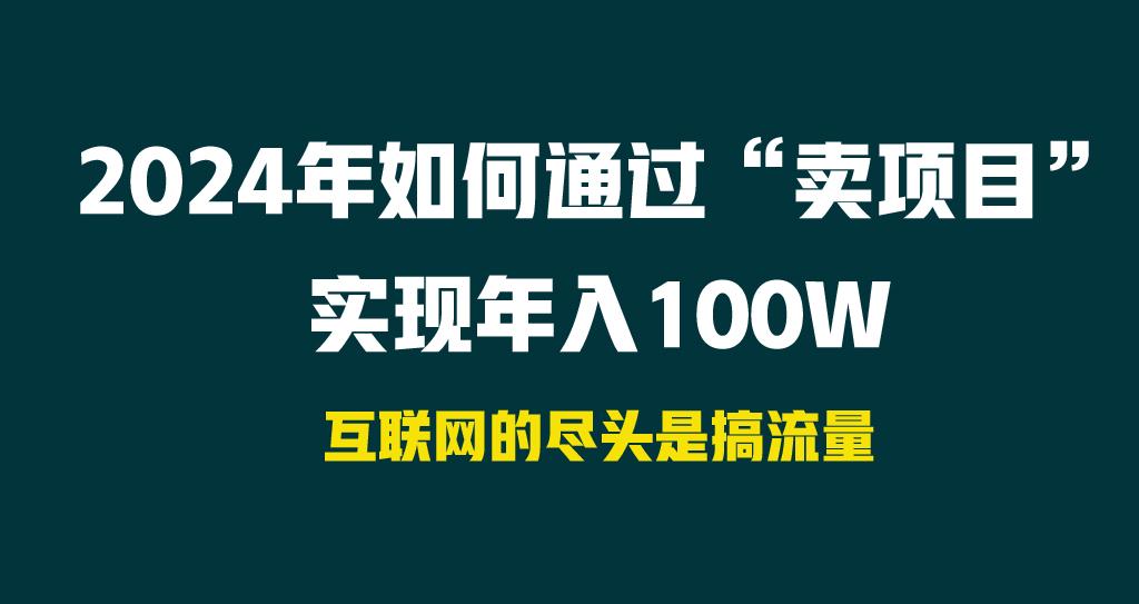 2024年如何通过“卖项目”实现年入100W-网赚项目平台