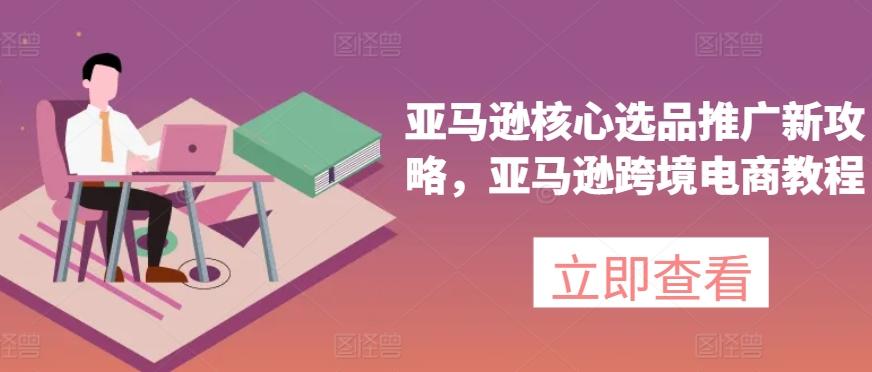 亚马逊核心选品推广新攻略，亚马逊跨境电商教程-网赚项目平台
