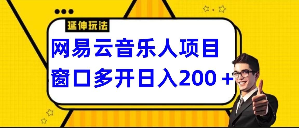 网易云挂机项目延伸玩法，电脑操作长期稳定，小白易上手-网赚项目平台