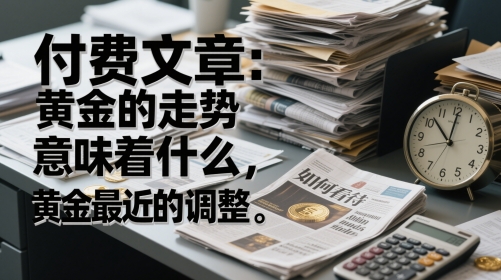 付费文章：黄金的走势意味着什么，如何看待黄金最近的调整-网赚项目平台