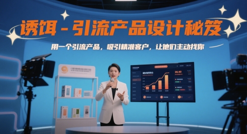 诱饵-引流产品设计秘笈，用一个引流产品，吸引精准客户，让他们主动找你-网赚项目平台