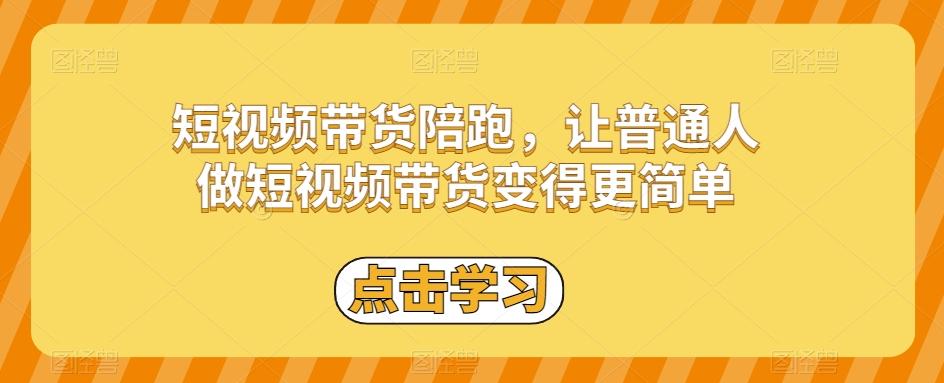 短视频带货陪跑，让普通人做短视频带货变得更简单-网赚项目平台