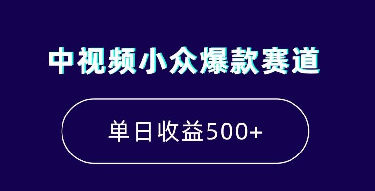 中视频小众爆款赛道，7天涨粉5万+，小白也能无脑操作，轻松月入上万【揭秘】-网赚项目平台