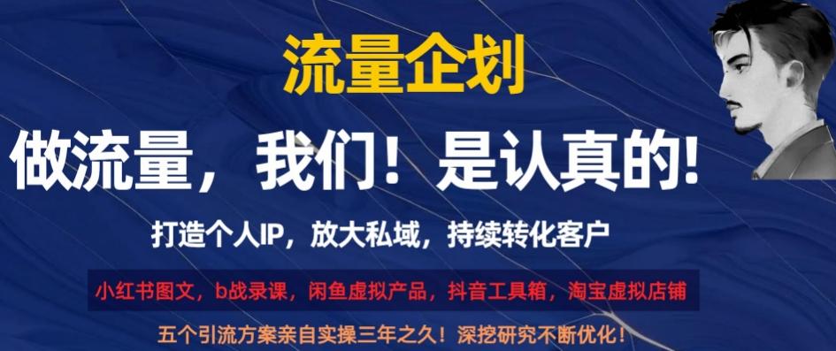 流量企划，打造个人IP，放大私域，持续转化客户【揭秘】-网赚项目平台
