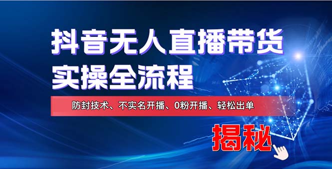 在线赚钱新途径：如何用抖音无人直播实现财务自由，全套实操流程，含…-网赚项目平台