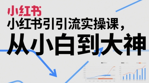 小红书引流实操课，从小白到大神-网赚项目平台