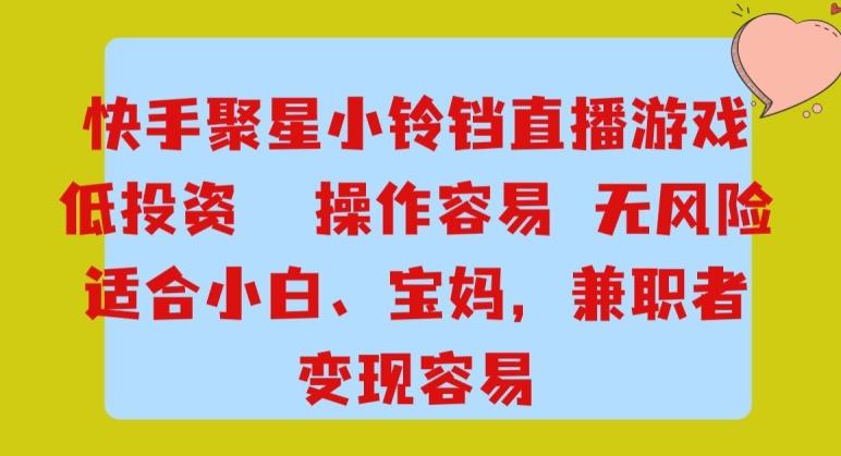 快手小铃铛游戏项目，低投入零风险，操作简单变现快-网赚项目平台