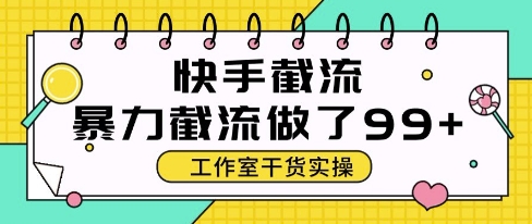 快手暴力截流玩法，全自动无需人工，每日单号50+精准客资【揭秘】-网赚项目平台