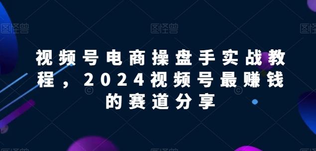 视频号电商实战教程，2024视频号最赚钱的赛道分享-网赚项目平台