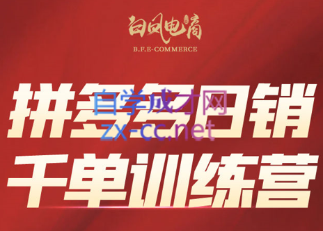 白凤电商·拼多多日销千单训练营(更新5月)-网赚项目平台