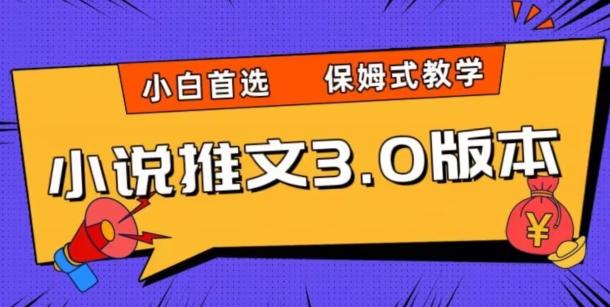 小说推文3.0玩法，日入两千+，保姆式教学，小白首选【揭秘】-网赚项目平台