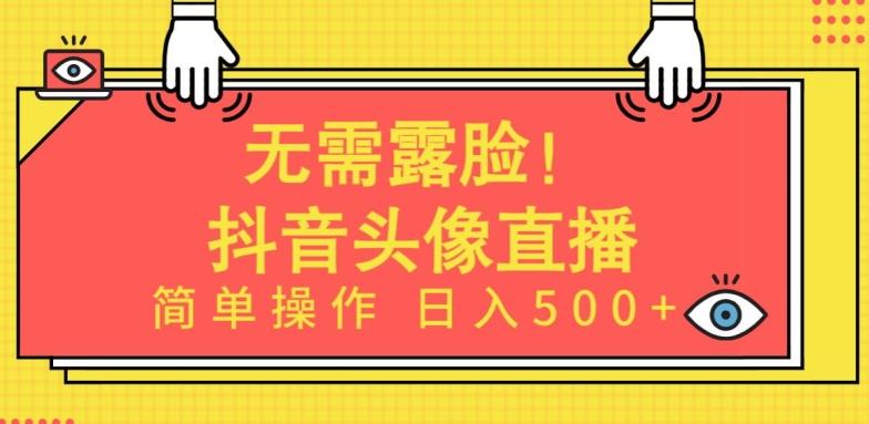 无需露脸，Ai头像直播项目，简单操作日入500+【揭秘】-网赚项目平台
