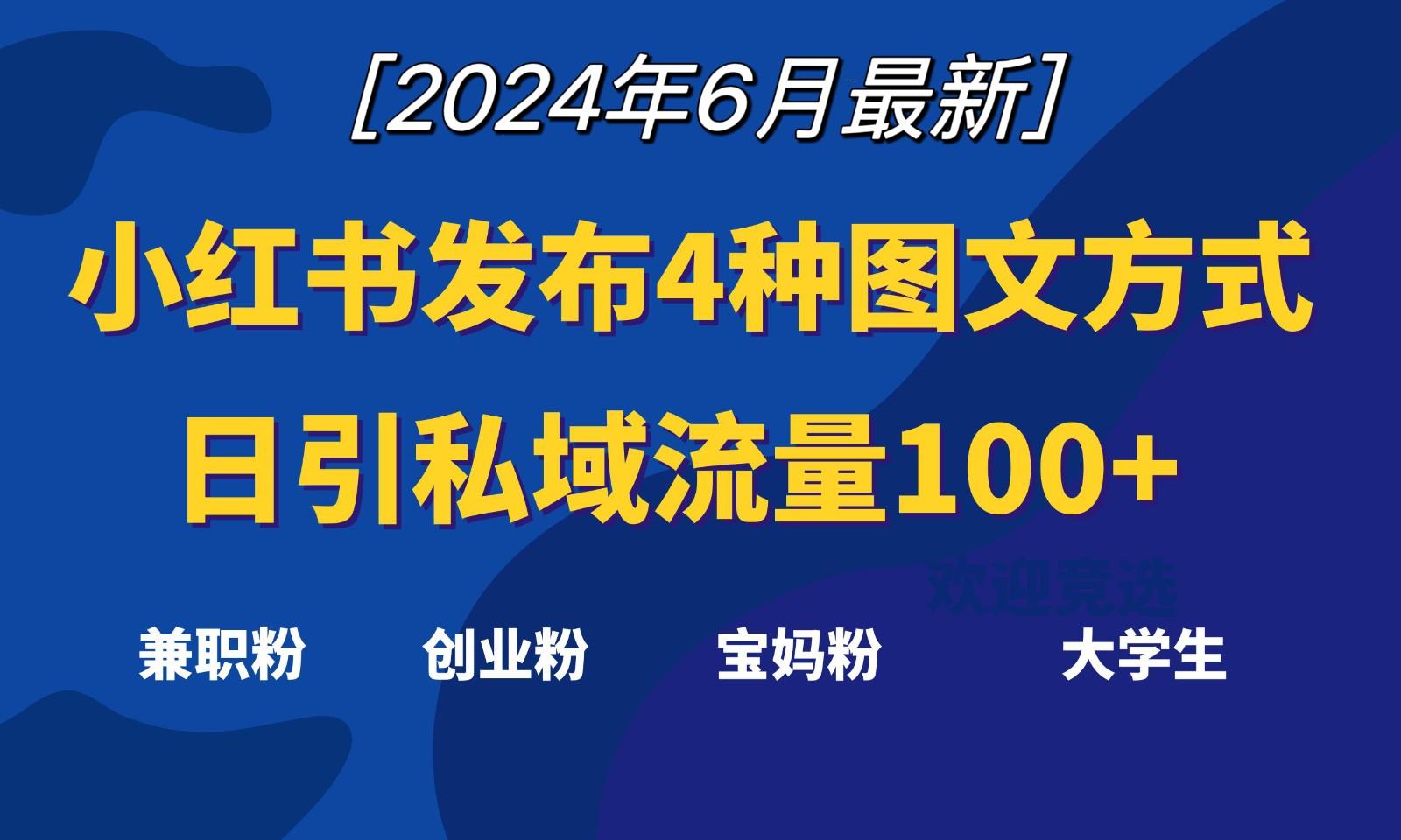 小红书发布这4种图文，就能日引私域流量100+-网赚项目平台