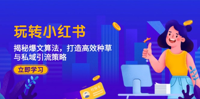 玩转小红书：揭秘爆文算法，打造高效种草与私域引流策略-网赚项目平台