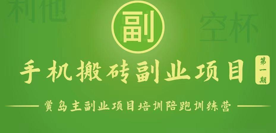 手机搬砖小副业项目训练营1.0，能用手机做的简单小副业-网赚项目平台