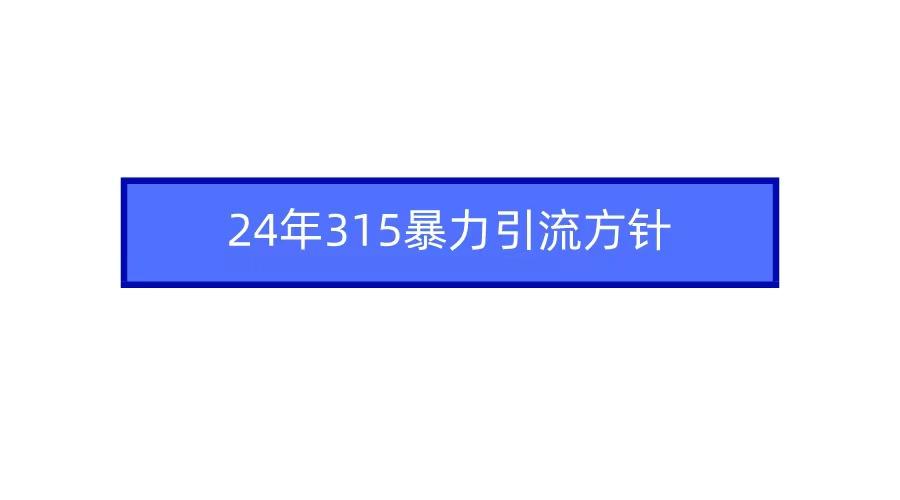 2024年自媒体爆款视频制作，快速涨粉暴力引流方针！-网赚项目平台