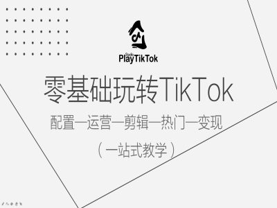 零基础玩转TikTok，配置一运营一剪辑一热门一变现，一站式教学-网赚项目平台