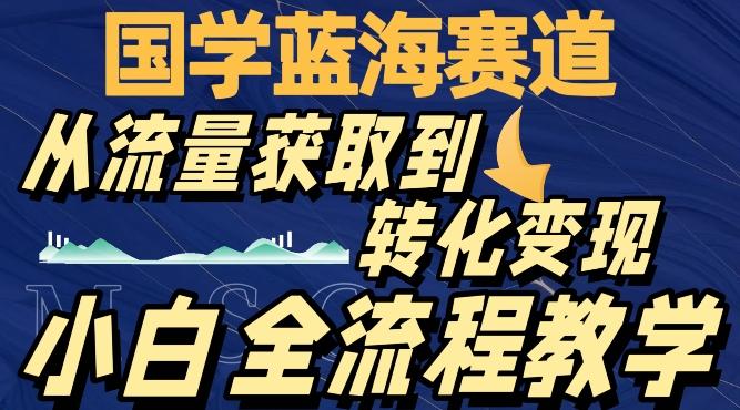 国学蓝海赛道，从流量获取，到转化变现，全流程教学-网赚项目平台