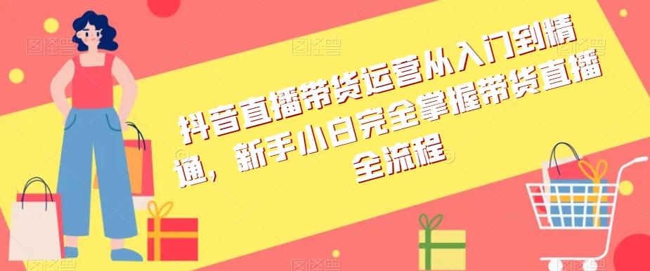 抖音直播带货运营从入门到精通，新手小白完全掌握带货直播全流程-网赚项目平台
