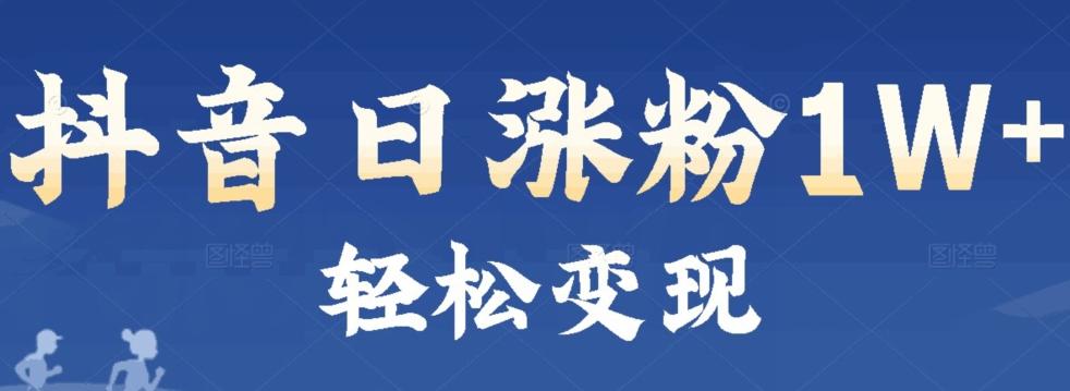 首发抖音新赛道日涨粉1W+轻松变现-网赚项目平台