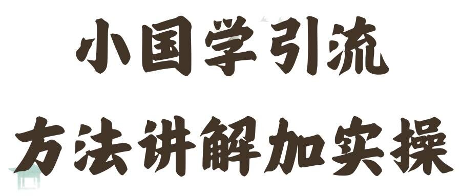 国学引流方法实操教学，日加50个精准粉【揭秘】-网赚项目平台
