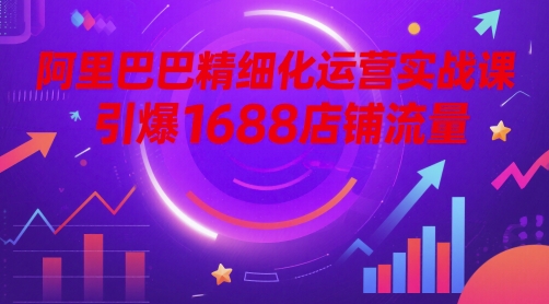 阿里巴巴精细化运营实战课，引爆1688店铺流量-网赚项目平台