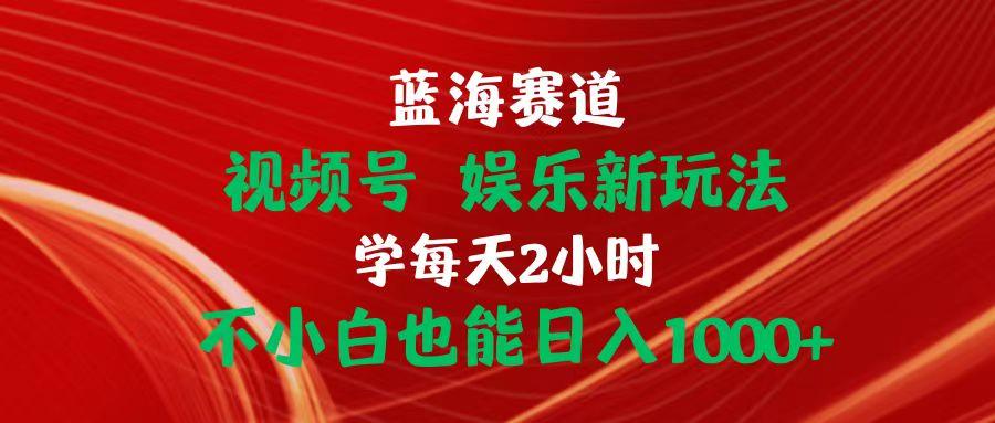蓝海赛道视频号 娱乐新玩法每天2小时小白也能日入1000+-网赚项目平台