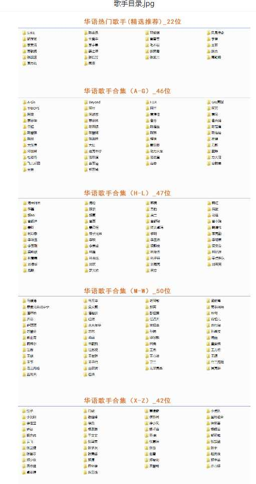 【音乐】歌手合集（100多位歌手合集）-网赚项目平台