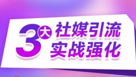 3大社媒引流实战强化，多渠道站外引流，高效精准获客，订单销售额翻倍增长-网赚项目平台