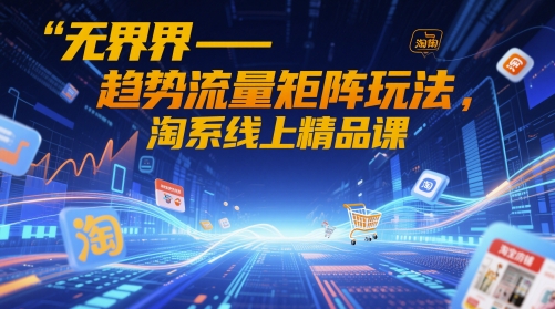 无界-趋势流量矩阵玩法，淘系线上精品课-网赚项目平台