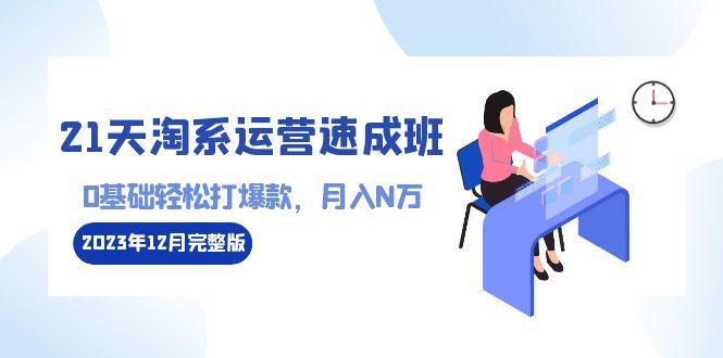21天淘系运营-速成班2023年12月完整版：0基础轻松打爆款，月入N万-110节课-网赚项目平台