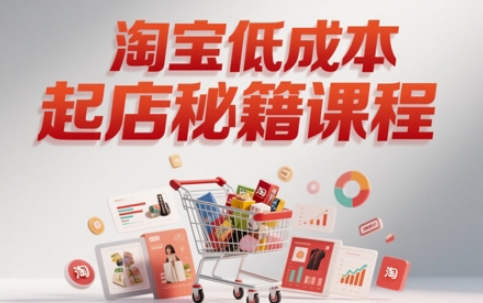 淘宝低成本起店系统课，助你快速起店，实现弯道超车-网赚项目平台