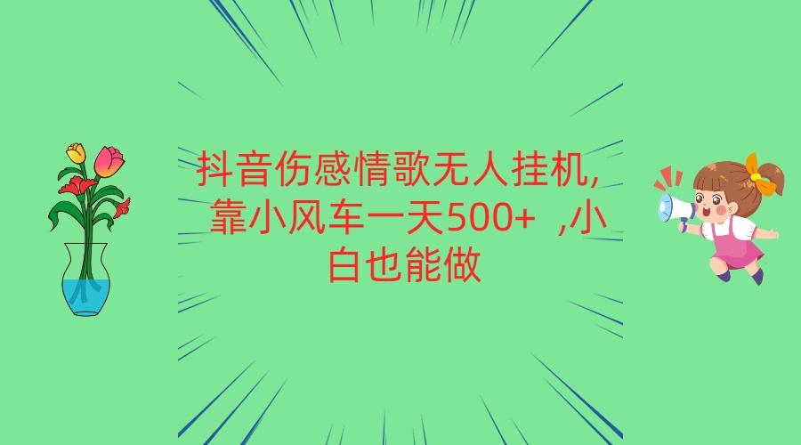 抖音伤感情歌无人挂机 靠小风车一天500+ 小白也能做-网赚项目平台