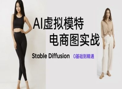 AI虚拟模特电商图实战，AI绘画Stable Diffusion 0基础到精通-网赚项目平台
