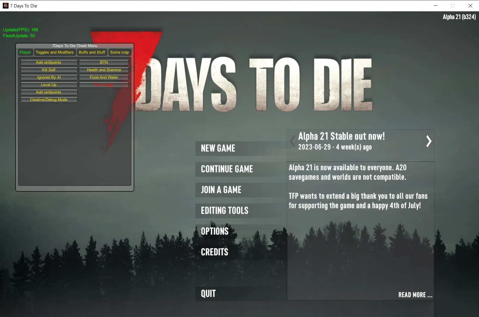 7 Days to Die 七日杀多功能修改器 v1.1.3.105 免费版-网赚项目平台