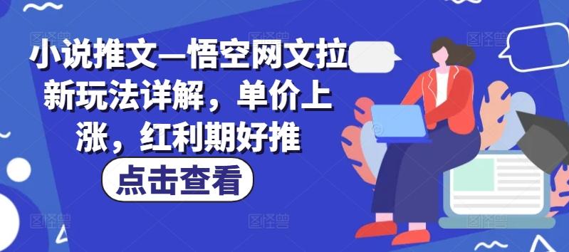 小说推文—悟空网文拉新玩法详解，单价上涨，红利期好推-网赚项目平台