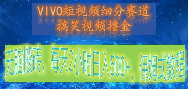 VIVO短视频细分赛道，搞笑视频撸金，无脑搬砖，每天2小时日入500+，保姆式教程-网赚项目平台