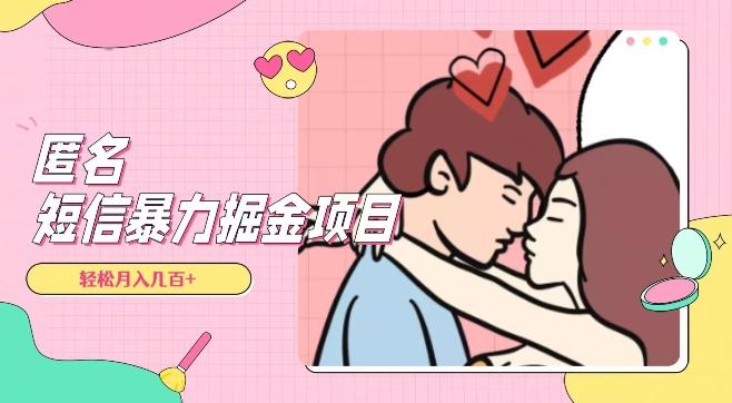 全网首发，揭秘超冷门匿名短信项目，通过信息差日入几百+【揭秘】-网赚项目平台