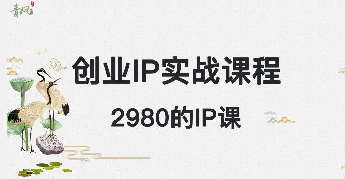 外边卖2980的创业IP课程，做私域月入5w+-网赚项目平台