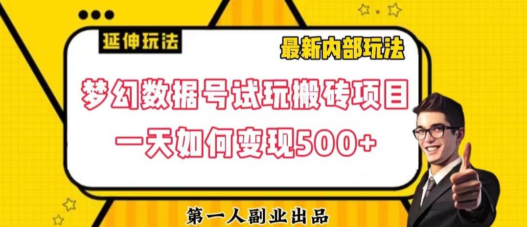 数据号回归玩法游戏试玩搬砖项目再创日入500+【揭秘】-网赚项目平台